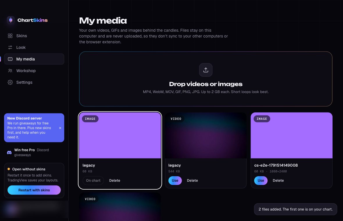 My media in the desktop app