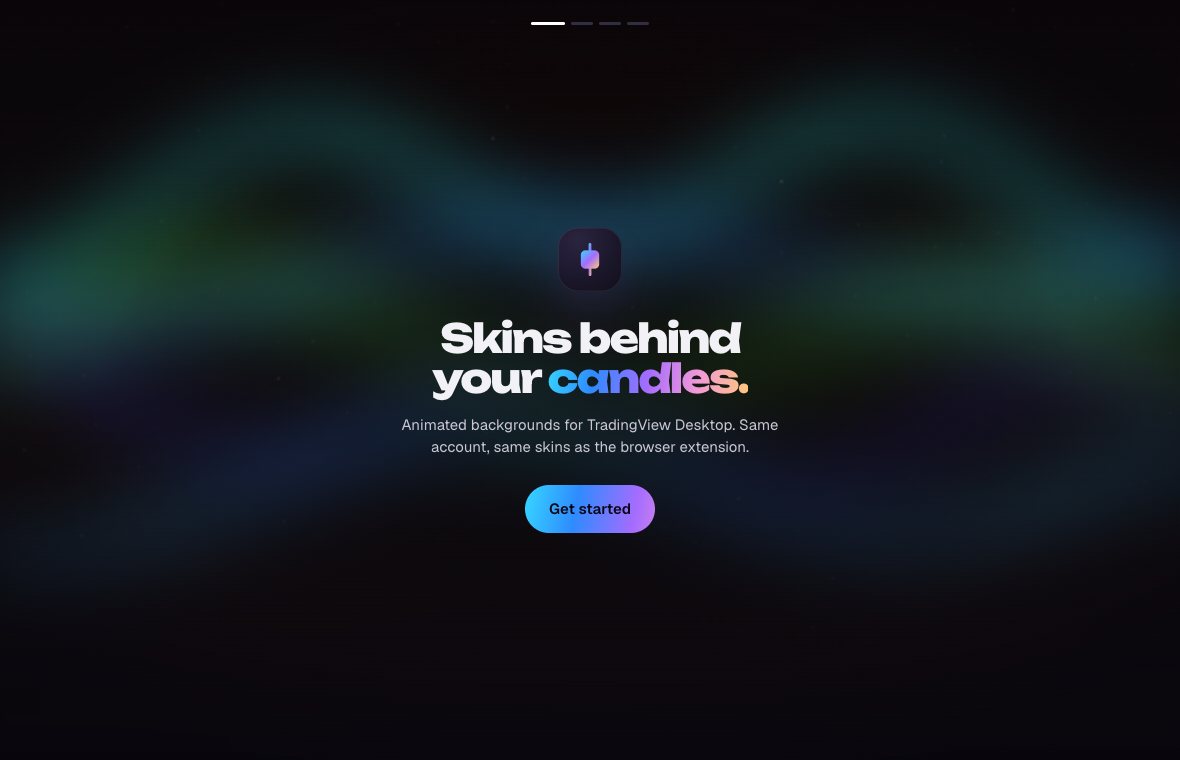 The desktop app welcome screen